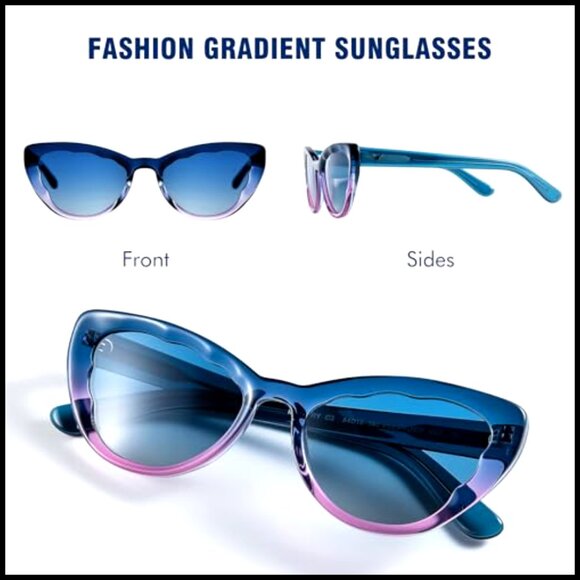Acetate Frame Polarized Cat Eye Sunglasses with UV400 Protection